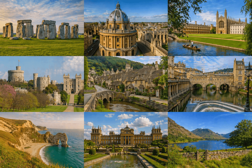 Private chauffeur tours across England including Stonehenge, Oxford, Cambridge, Windsor Castle and the Cotswolds